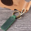 2 PCS Handmade Crazy Horse Leather Retro Keychain Car Couple Keychain, Specification: Double Ring(In