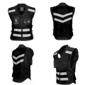 GHOST RACING GR-Y06 Motorcycle Riding Vest Safety Reflective Vest, Size: L(Black)