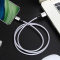 4 PCS 2.4A USB-C / Type-C to USB Braided Fast Charging Sync Data Cable, Length: 1.5m (Silver)
