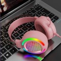 FOREV G99 USB RGBHead-Mounted Wired Headset With Microphone, Style: Standard Version  (Colorful Ligh