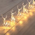 Christmas Elk String Lights Holiday Decoration, Spec: 1.5m 10 LEDs Battery Box(Warm White Light)