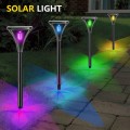TS-S5206 4 LED Four-Sided Luminous Solar Lawn Lamp Ground Plug Light, Color temperature: Colorful Gr