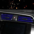 5 PCS Car Outlet Diamond Decorative Strip Air Conditioning Port U-Shaped Clip Strip(Blue)