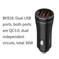 QIAKEY BK918 Dual Ports Fast Charge Car Charger