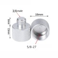 4 PCS 5/8 Female to 3/8 Male Adapter Screw(Silver)