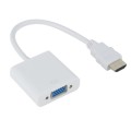 ZHQ008 HD HDMI To VGA Converter with Audio(White)