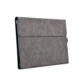 13 inch Leather Tablet Protective Case For Microsoft Surface Pro X, Color: Light Gray + Power Bag