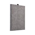 13 inch Leather Tablet Protective Case For Microsoft Surface Pro X, Color: Light Gray + Power Bag