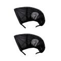 1 Pair Mesh Linen Car Adhesive Curtain Sunshade(Front Window)