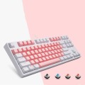 87/108 Keys Gaming Mechanical Keyboard, Colour: FY87 White Shell Green Shaft