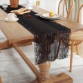 Romantic Lace Table Runner Wedding Decoration, Size: 90cm(Black Lace)