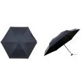 PARACHASE Mini Six Fold Bag Black Glue Sunside Sunscreen Anti-UV Sun Umbrella(Black)