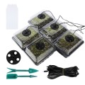 5 Set Plant Seed Starter Trays Kit,Seedling Tray Starter With Grow Light(Black)