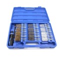 38 PCS / Set Stainless Steel Wire Pipe Brush Nylon Copper Wire Hex Rod Tool Cleaning Brush(Blue)