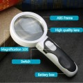 77350B Hand-Held With LED Light Reading Repair 10 Times Magnifier