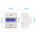 SINOTIMER Three-Phase Backlight Display Rail Type Electricity Meter 5-100A 400V(DDS024 White Shell)