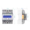 SINOTIMER Three-Phase Backlight Display Electricity Meter 5-100A 400V(DDS024T Transparent Shell)