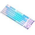 SKYLION H87 Mechanical Green Shaft Wired Computer External Keyboard, Color: Blue And White