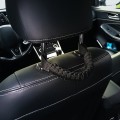 2 PCS Car Rear Handle SUV Modified Umbrella Rope Braided Handle(1070B Black)
