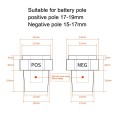 3 Pairs Car Battery Pile Header Circular Column Battery Maintenance Modification Accessories