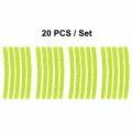 20pcs /Set Car Wheel Reflective Stickers 3D Personal Decoration Tire Warning Stickers(Fluorescence)