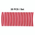 20pcs /Set Car Wheel Reflective Stickers 3D Personal Decoration Tire Warning Stickers(Red)