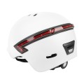 Cycling Helmet Ultralight Bicycle Helmet with Warning Light Remote Control(White)