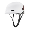 Cycling Helmet Ultralight Bicycle Helmet with Warning Light Remote Control(White)