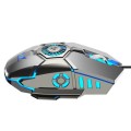 Zerodate G22 6 Keys Fan Cooled RGB Lighted Gaming Mice, Cable Length: 1.5m(Gray)