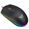 Zerodate V6 4 Keys 1600DPI Game Colorful RGB Marquee USB Wired Mouse, Cable Length: 1.35m(Black)