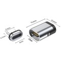 TZ28 PD 100W 24Pin Fast Charge Data and Video Transmission Type-C / USB-C Magnetic Adapter
