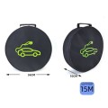 Car Charging Cable Storage Bag Carry Bag For Electric Vehicle Charger Plugs,Spec: Round Without Log
