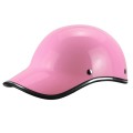 BSDDP A0344 Motorcycle Helmet Riding Cap Winter Half Helmet Adult Baseball Cap(Pink)