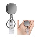 4cm Plated Metal Square Expansion Rope Key Chain