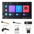 7703C 7 inch Car Double Butt Universal MP5 Bluetooth Player, Style: Standard+8 Light Camera