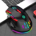 K-Snake Q15 9 Keys RGB Light Effect Wired Mechanical Mouse, Cable Length: 1.5m(Black)