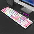 K-Snake K4 104 Keys Glowing Game Wired Mechanical Keyboard, Cable Length: 1.5m, Style: Mixed Light W