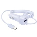 522AL Fast Charging With Cable Car Charging, Output Interface: Type-C/USB-C (White)