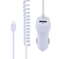 522AL Fast Charging With Cable Car Charging, Output Interface: Micro USB (White)