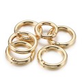 20pcs Zinc Alloy Spring Ring Metal Open Bag Webbing Keychain, Specification: 3 Points Light Gold