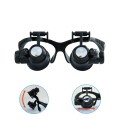 9892G1 10X/20X Binocular Glass Type Maintenance Magnifier with LED Light