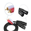 2RCA To 2XLR Speaker Canon Cable Audio Balance Cable, Size: 1.5m(Dual Lotus To Dual Canon Male)