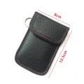 ZD-03-220 3pcs Leather RFID Remote Control Car Shielding Key Case Double Square Key Case