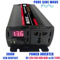 3000W (Actual 500W) 12V to 220V High Power Car Sine Wave Inverter Power Converter