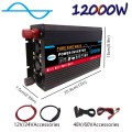 12000W (Actual 2000W) 12V to 220V High Power Car Sine Wave Inverter Power Converter