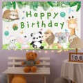 180x90cm Animal Birthday Theme Backdrop Cloth Party Decoration(2023SRB93)