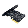 PCI-E 4X To USB3.1 Dual USB-C/Type-C Port 10Gbps Expansion Card  With ASMedia ASM3142 Chip