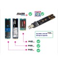 USB3.1 10Gbps GEN2 To NVME SATA Dual Protocol M.2 SSD Riser Card