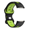 For Fitbit Charge 5 Smart Watch Sports Waterproof Two-Color Silicone Band(Black Green)