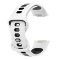 For Fitbit Charge 5 Smart Watch Sports Waterproof Two-Color Silicone Band(White Black)